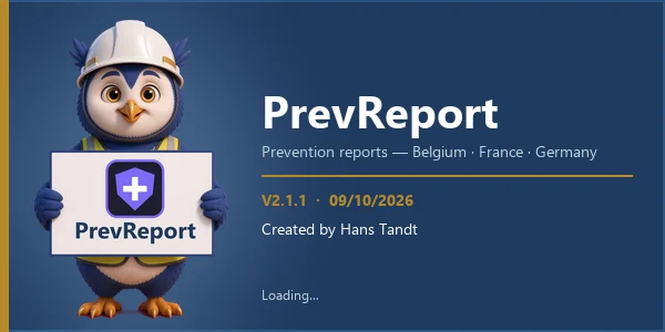 PrevReport V2.1.1: das Startbild.